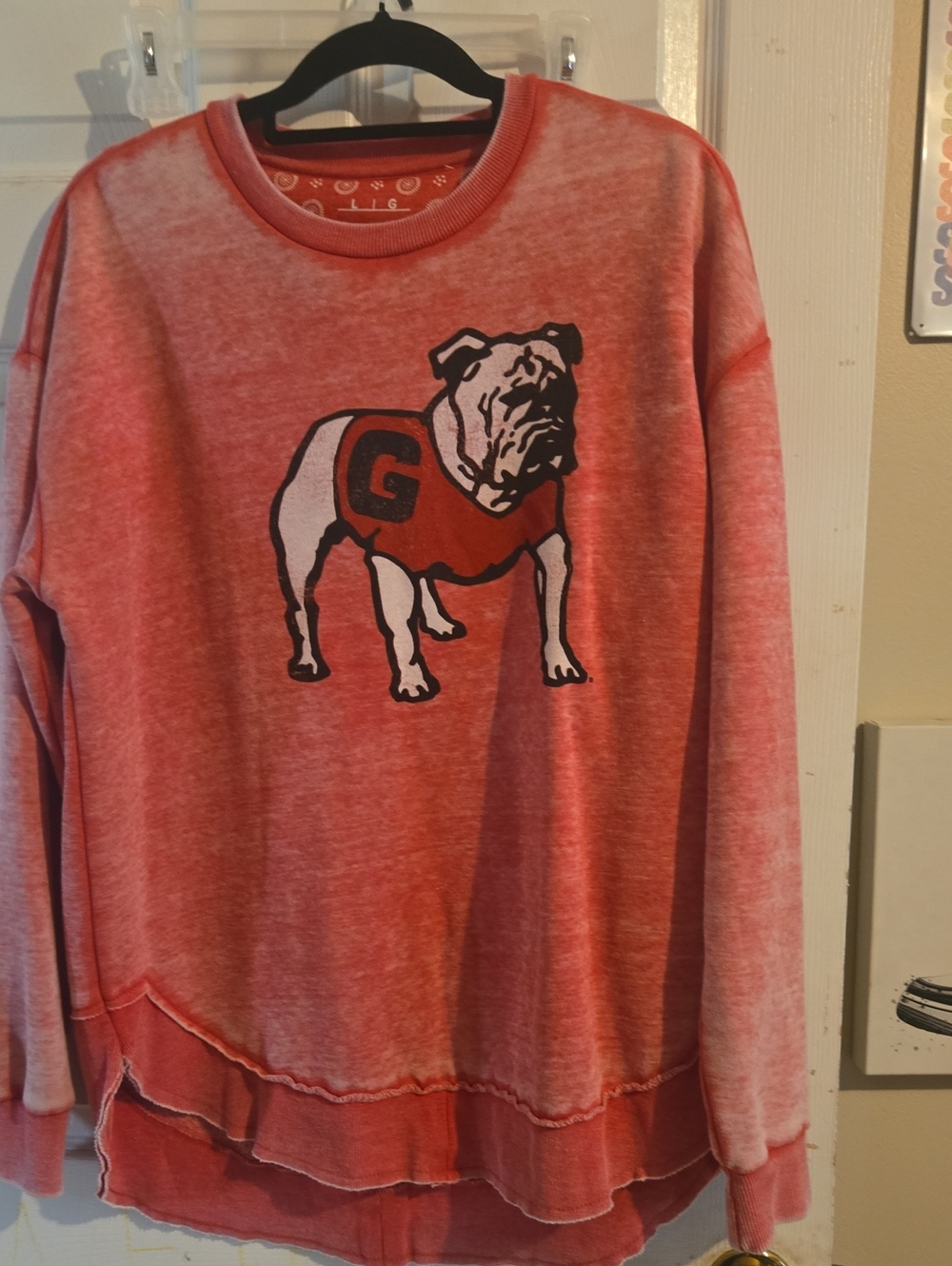 Pressbox Coral Bulldog Pullover Sweatshirt